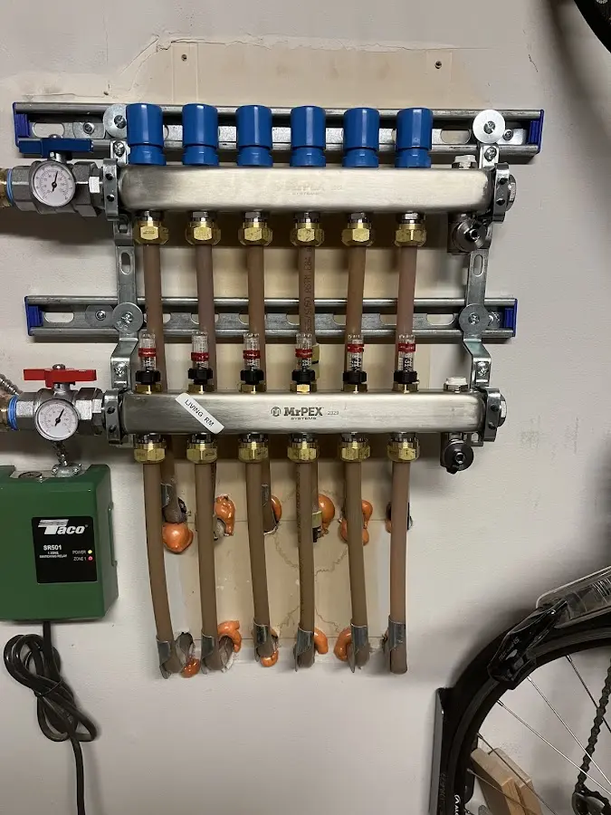 Plumber performing Gas Line Installation at a residential property in Anderson